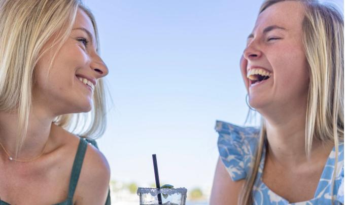 Girls at Zeke's Restaurant