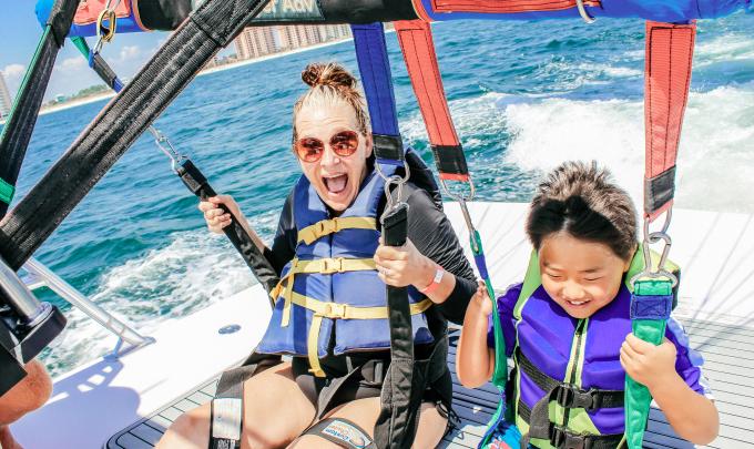 Parasailing Family Activity in Gulf Shores