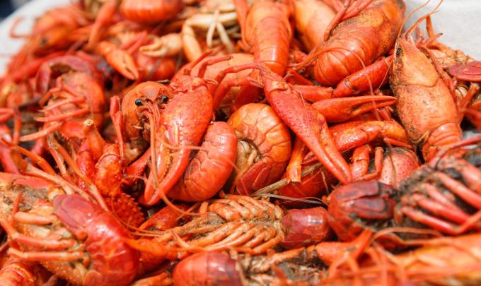 Fresh crawfish boil in Gulf Shores, Alabama