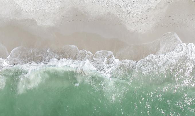 Waves on shores of the beach in Gulf Shores