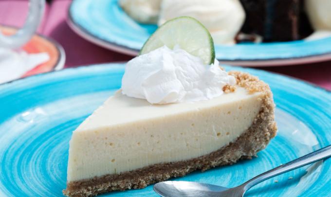 a slice of key lime pie from LuLu's in Gulf shores