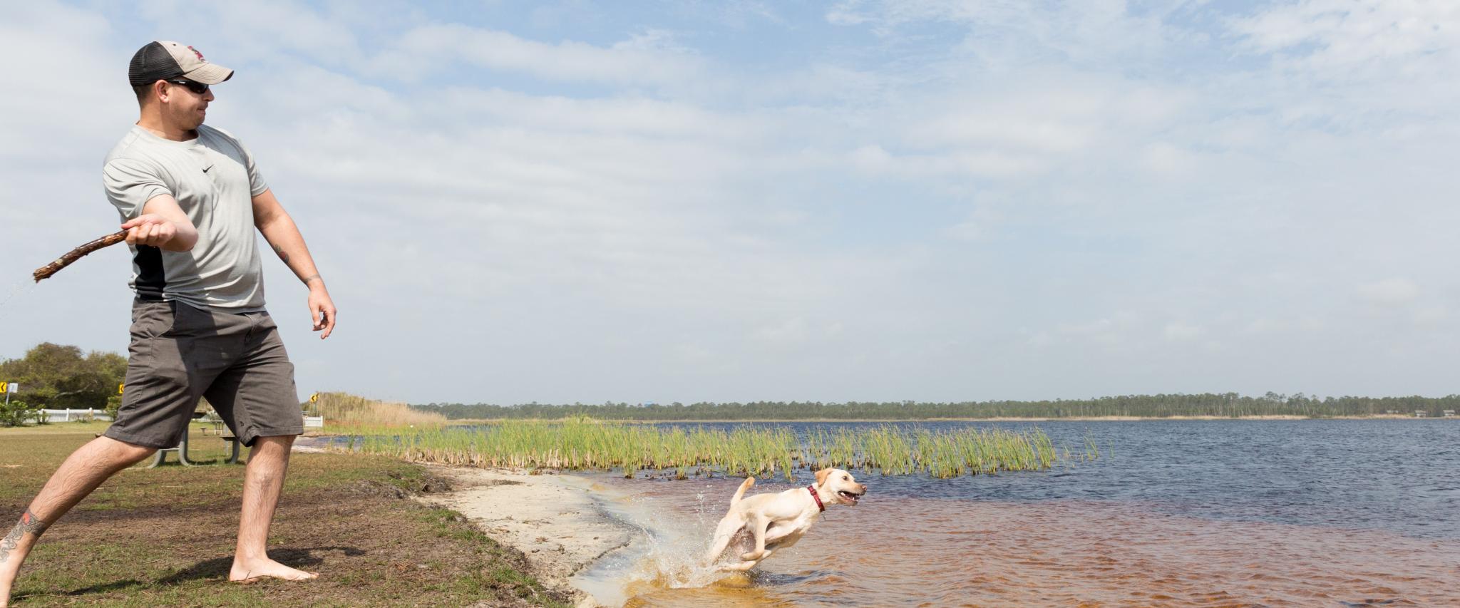 Dog pond at lake shelby