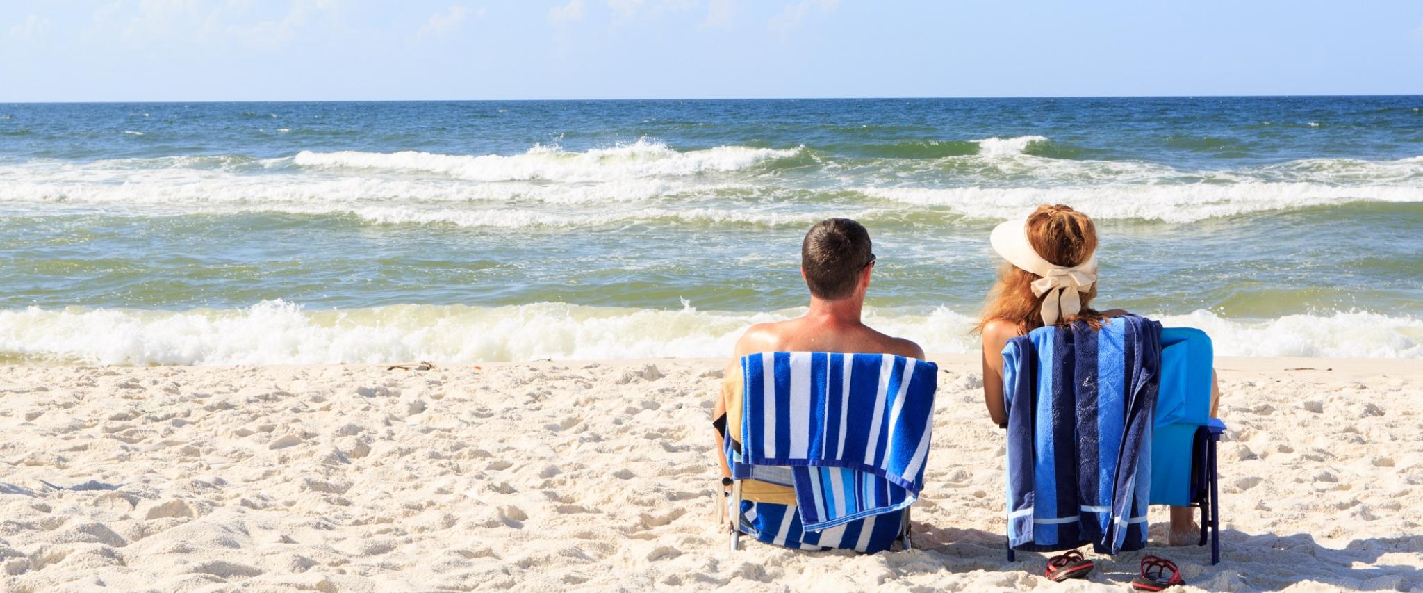 Couples lounging on Orange Beach