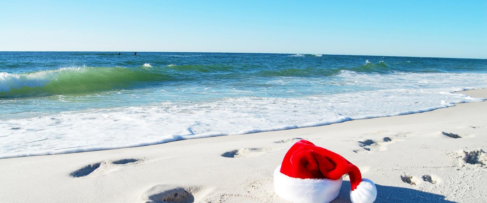 Coastal Christmas Santa hat