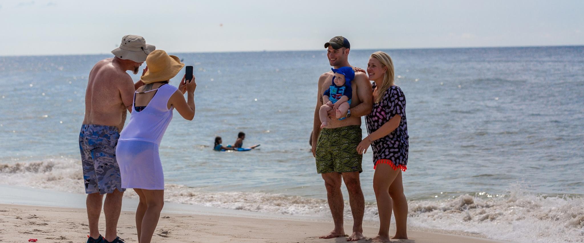 family photos on the beach in Orange Beach al