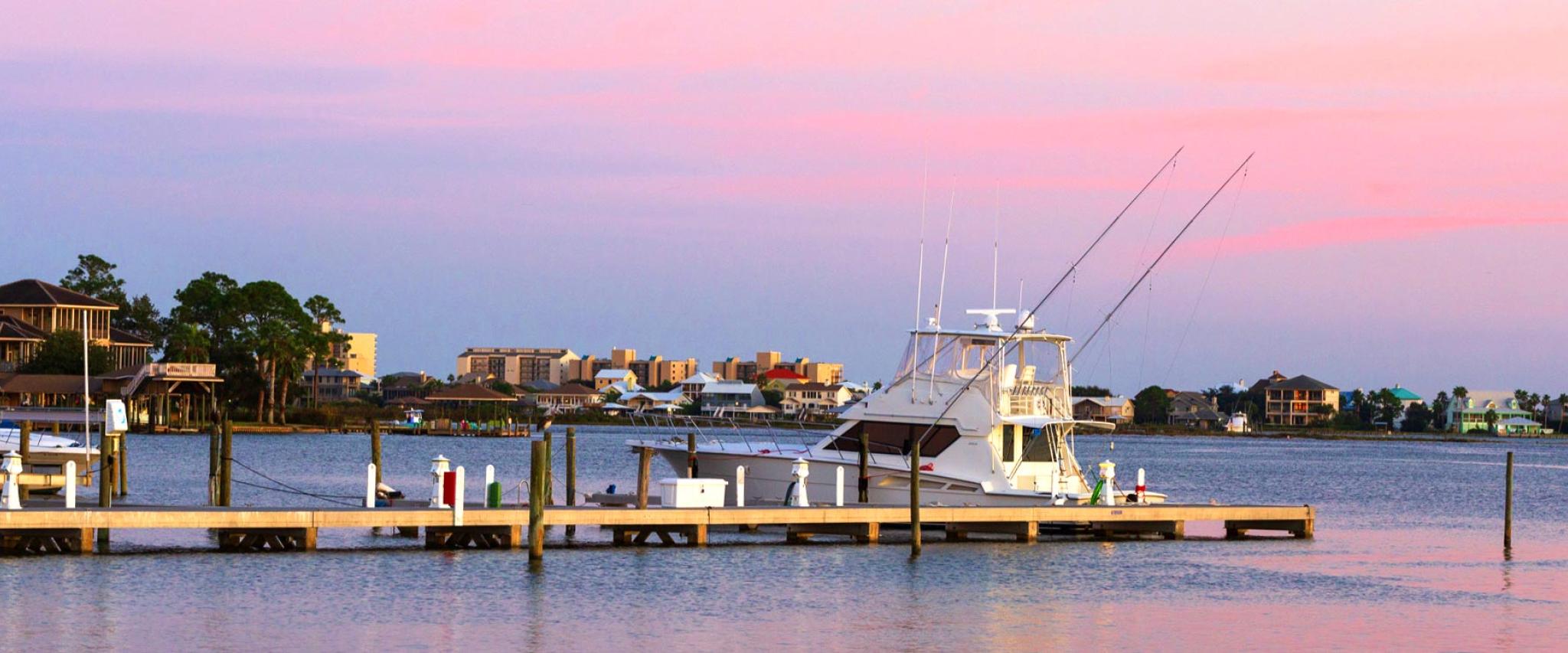 Fishing Boat at Pier in Orange Beach AL
