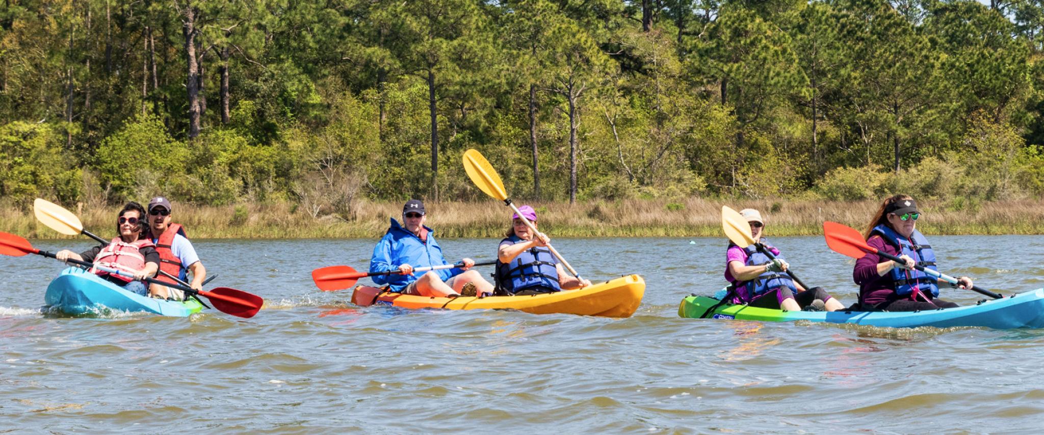 Group Kayaking in Orange Beach