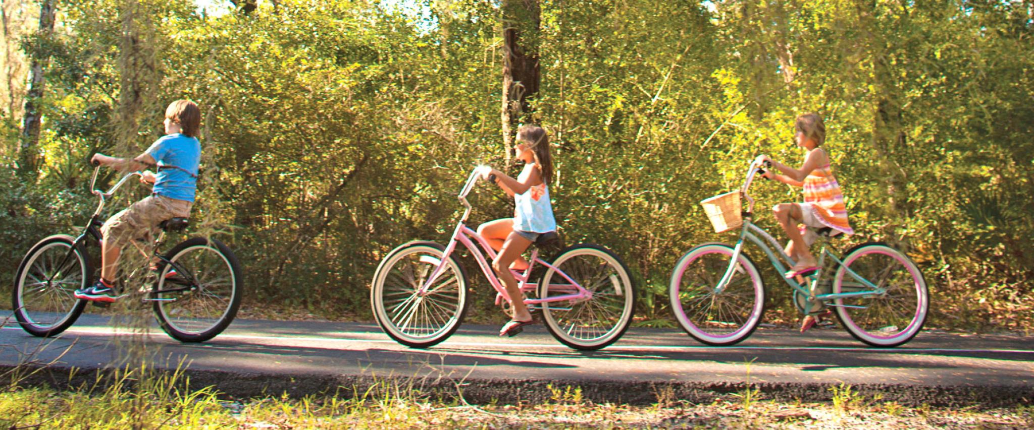 Kids biking at Hugh S Branyon Backcountry Trail