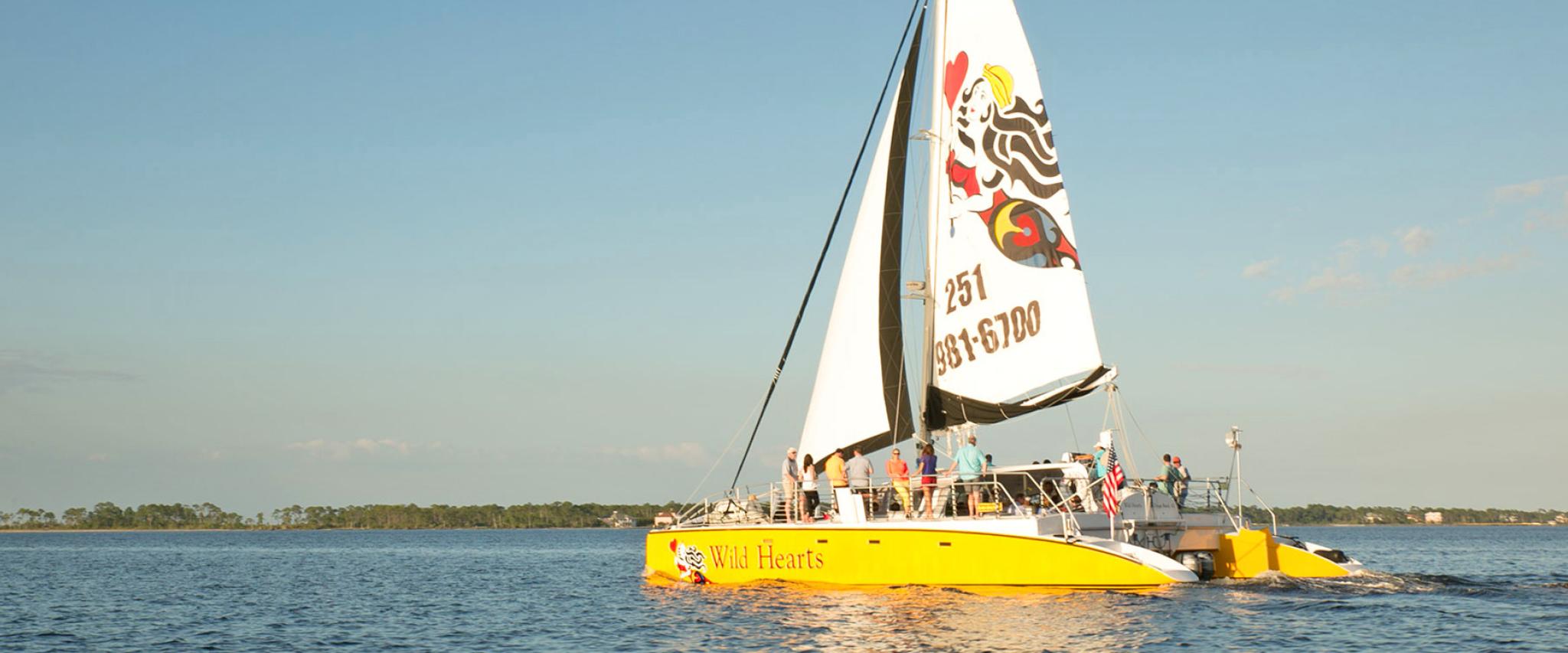 Sail Wild Hearts Sailboat in Gulf of Mexico