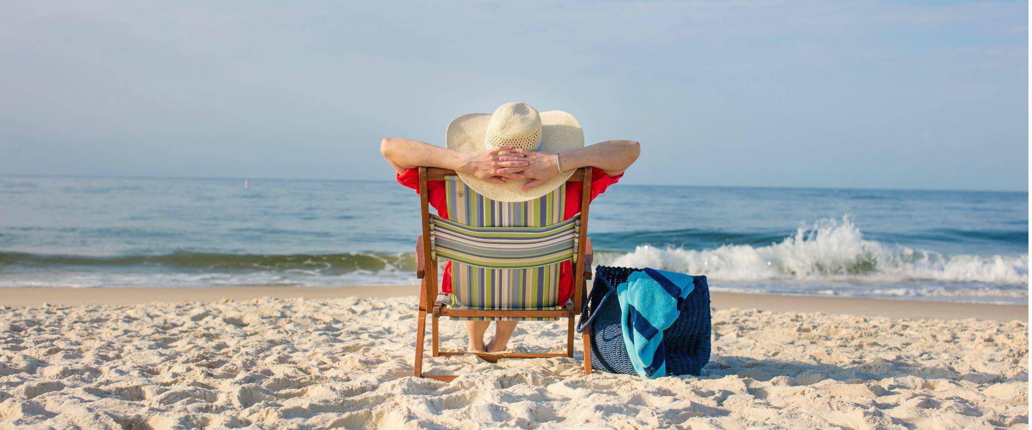 lady in beach chair gulf shores