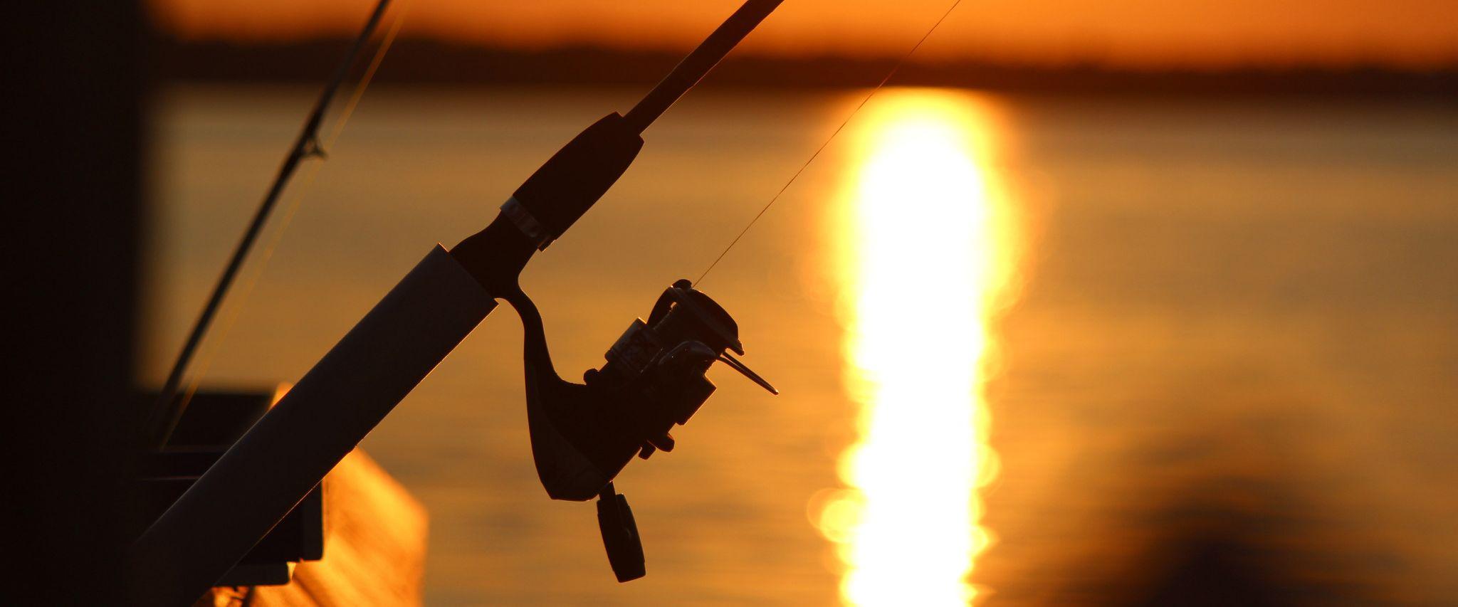 Fishing at sunset Gulf Shores, AL