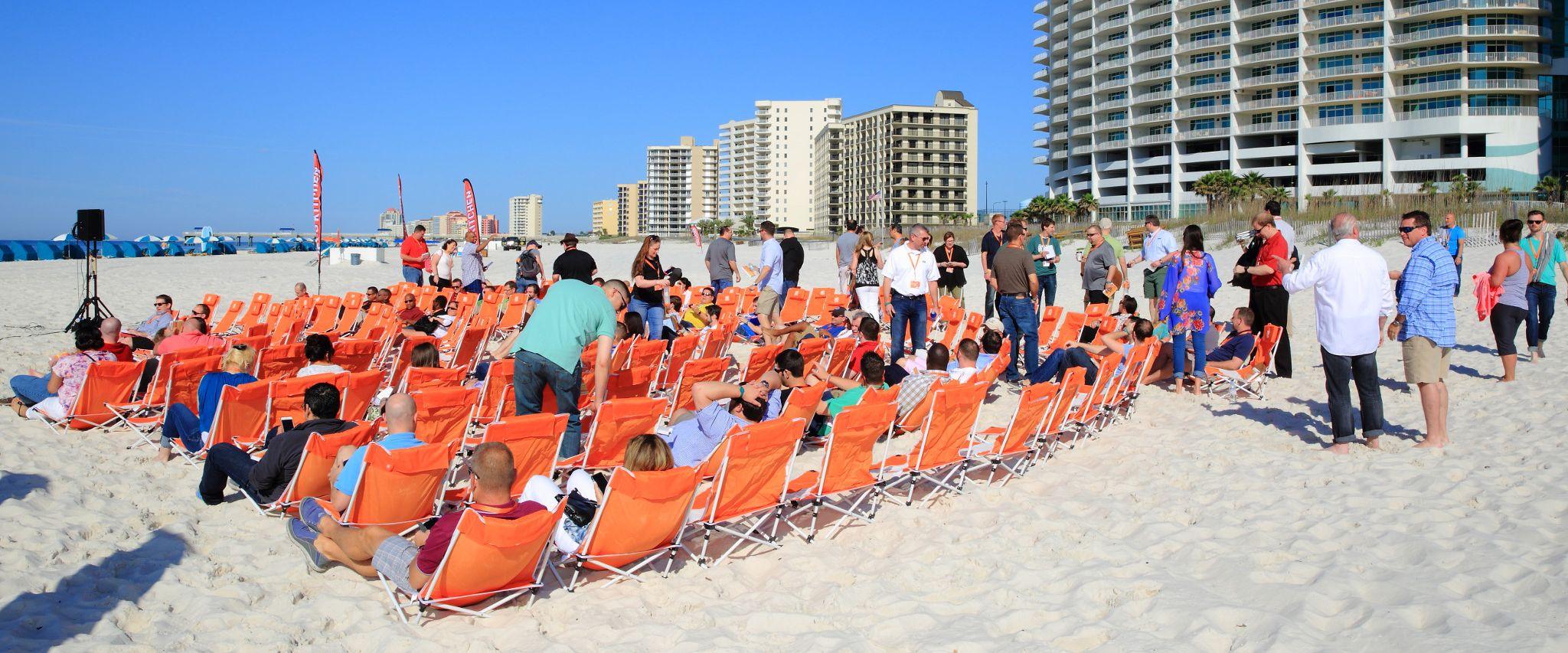 Zoe's Kitchen corporate meeting on the beach Orange Beach, AL