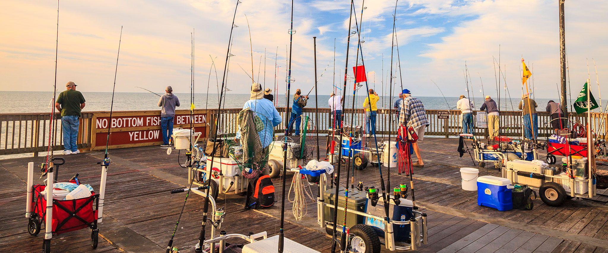 Pier fishing in the Gulf of Mexico Gulf Shores, AL