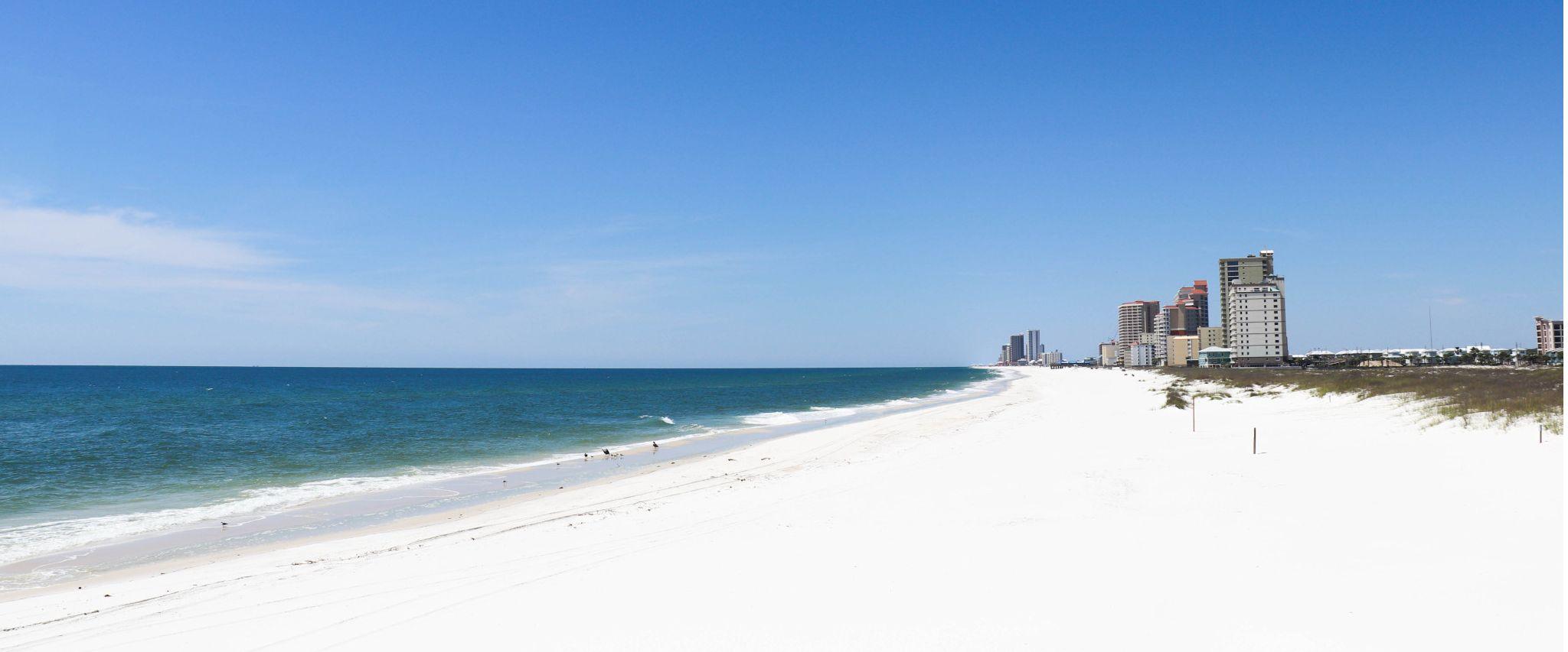 sweeping view of orange beach al beaches
