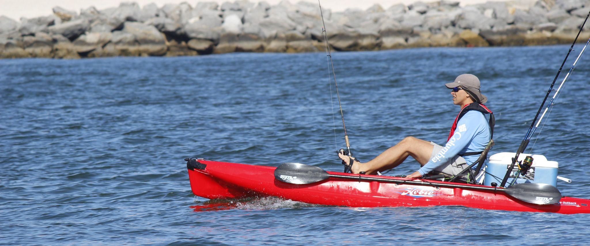 Kayak fishing in Orange Beach, AL