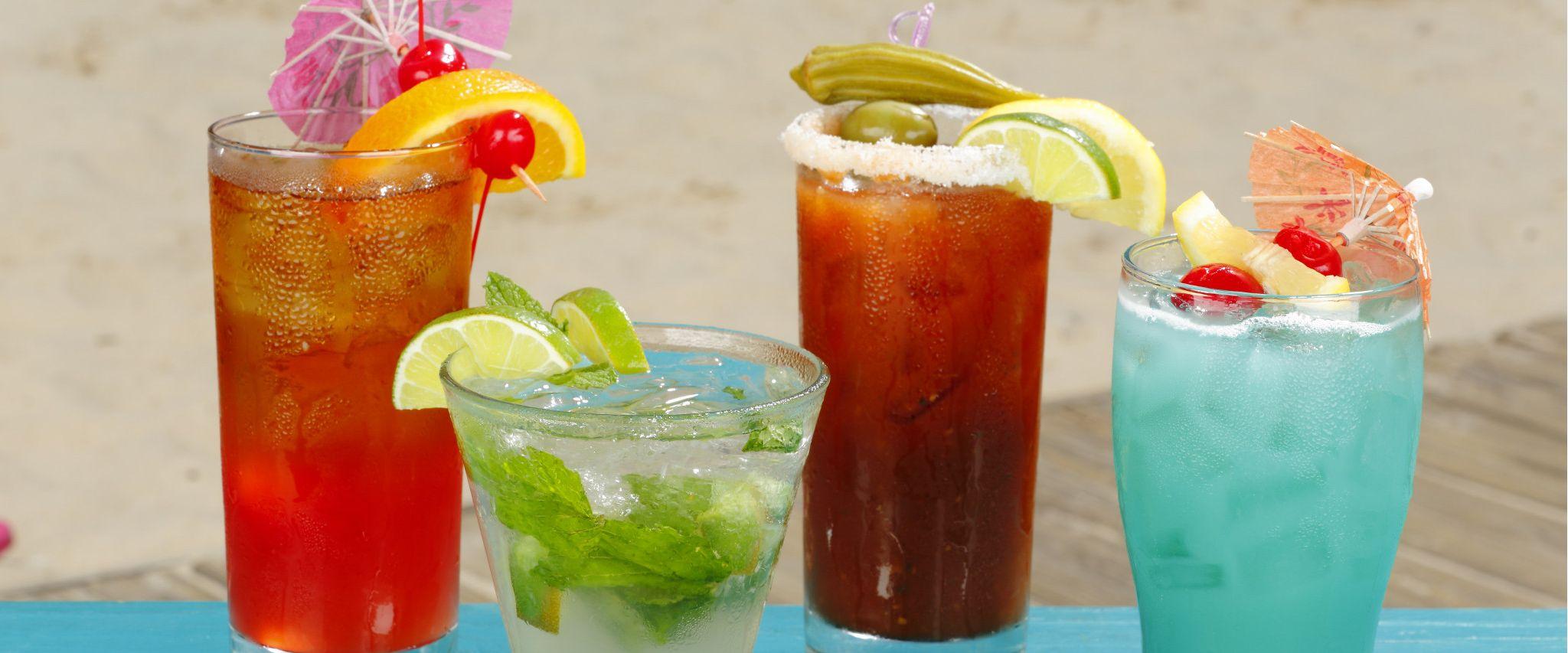 Cocktails on the beach in Gulf Shores, AL