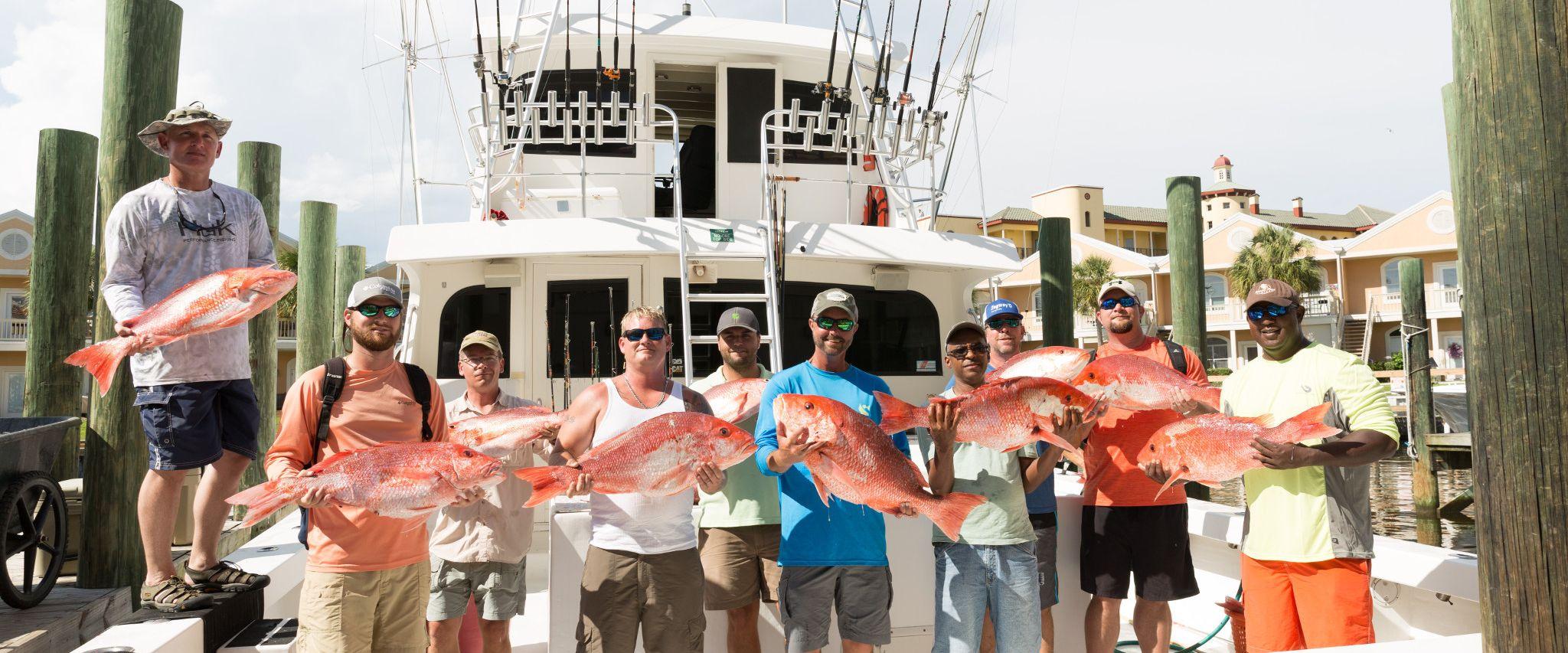 Guys red snapper fishing trip Orange Beach, AL