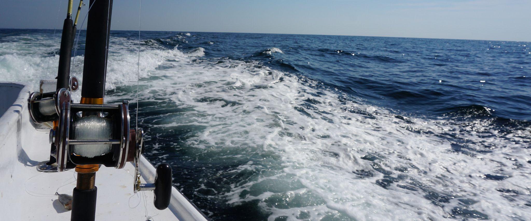 Back of a fishing charter Gulf Shores, AL