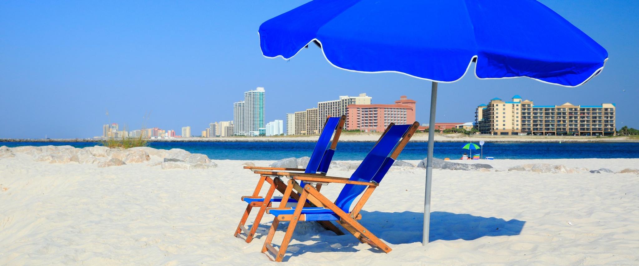 Relax beneath an umbrella this Labor Day Weekend in Gulf Shores and Orange Beach