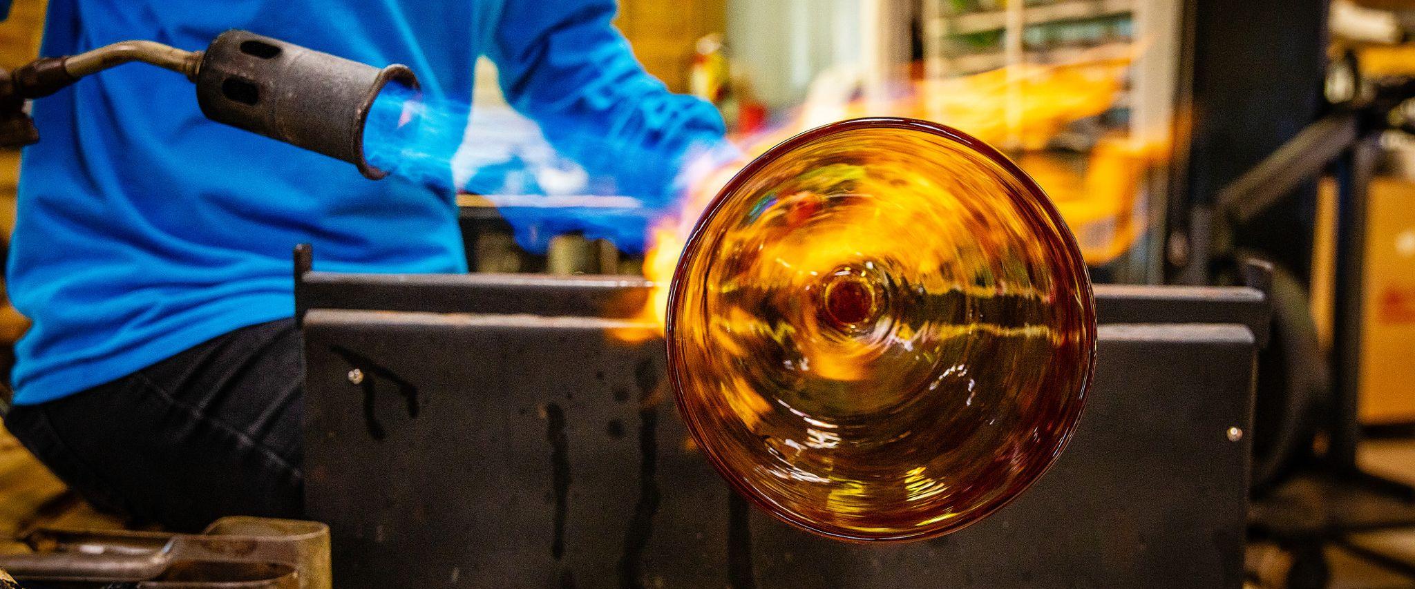 Glass blowing at the Coastal Arts Center in Orange Beach, AL