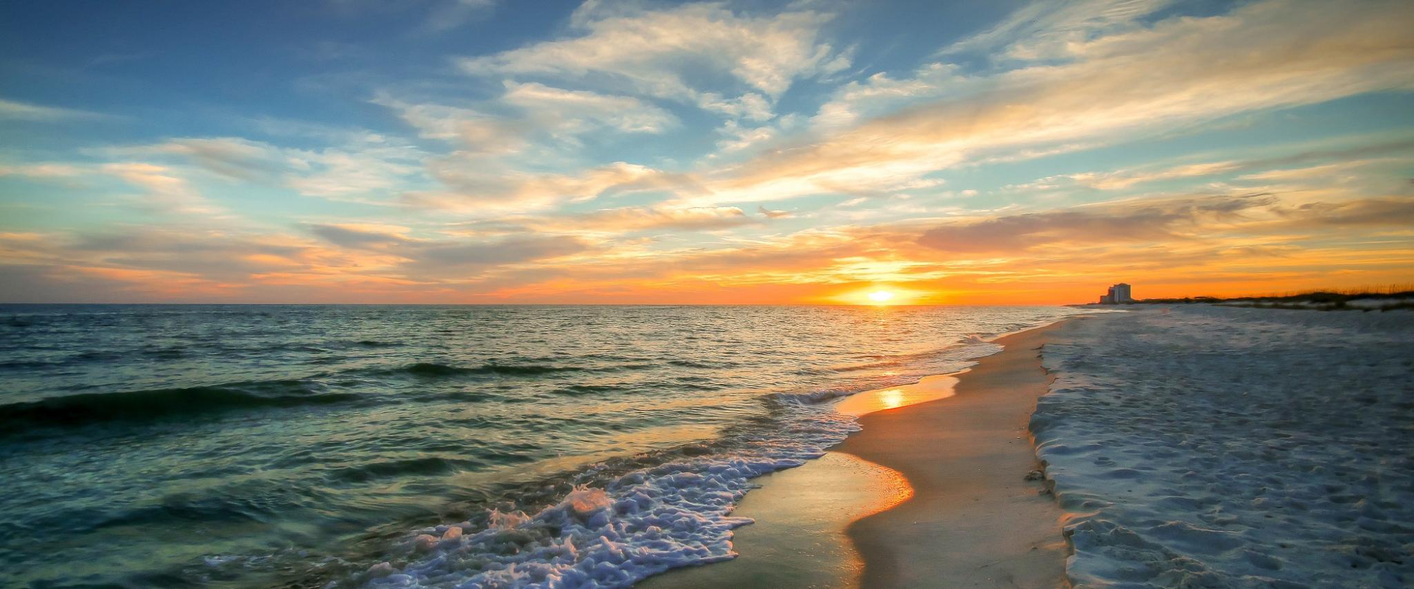 Sunset in Gulf Shores and Orange Beach