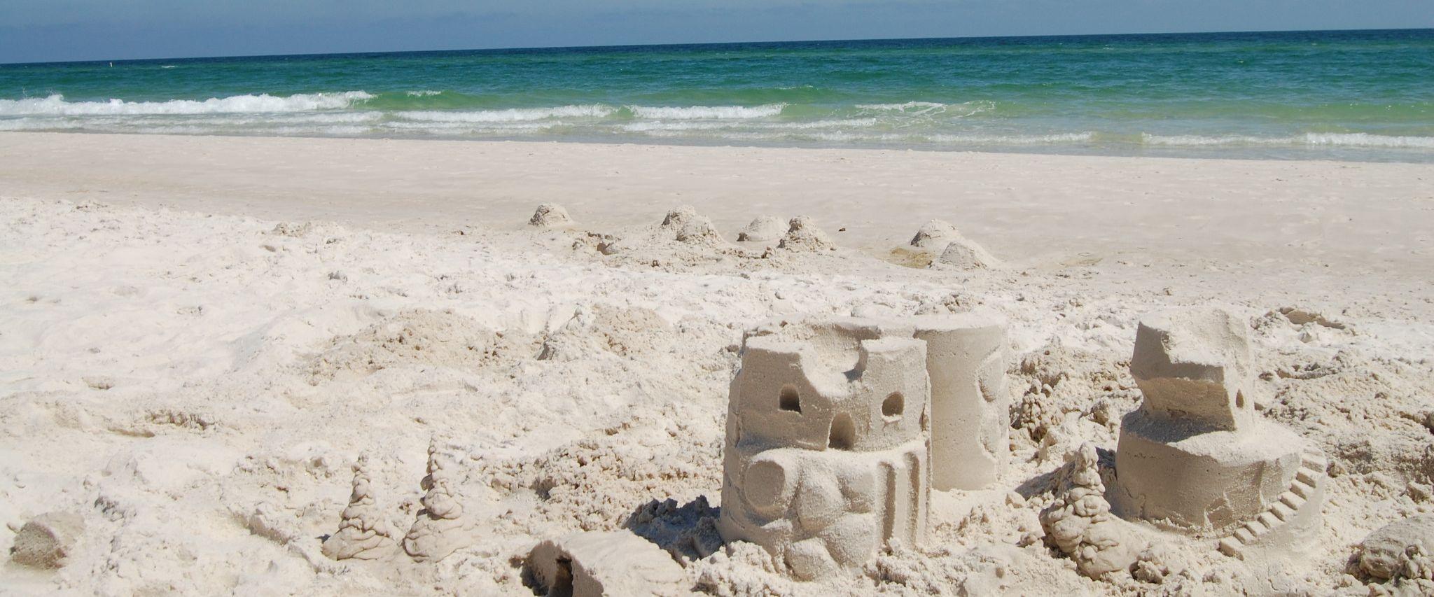 Sand castle building in Gulf Shores, AL