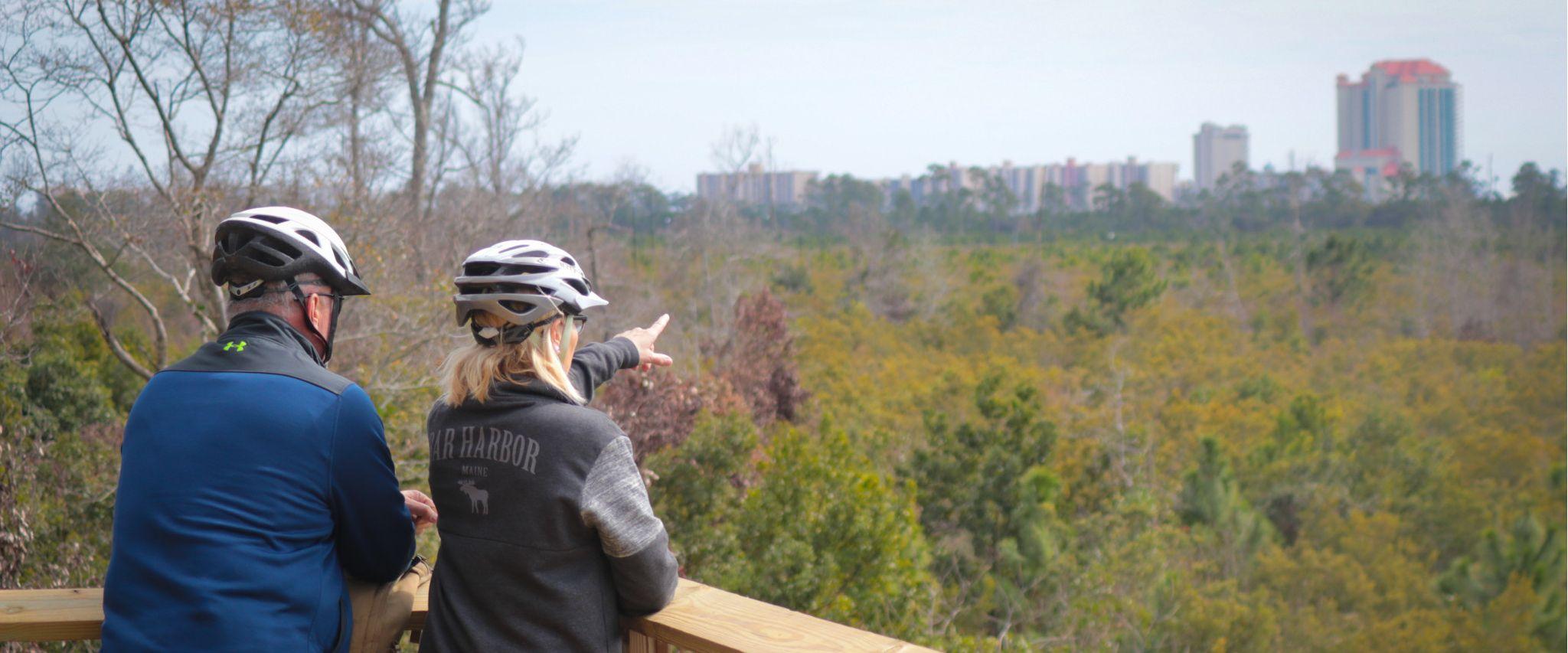 Couple biking in Gulf State Park