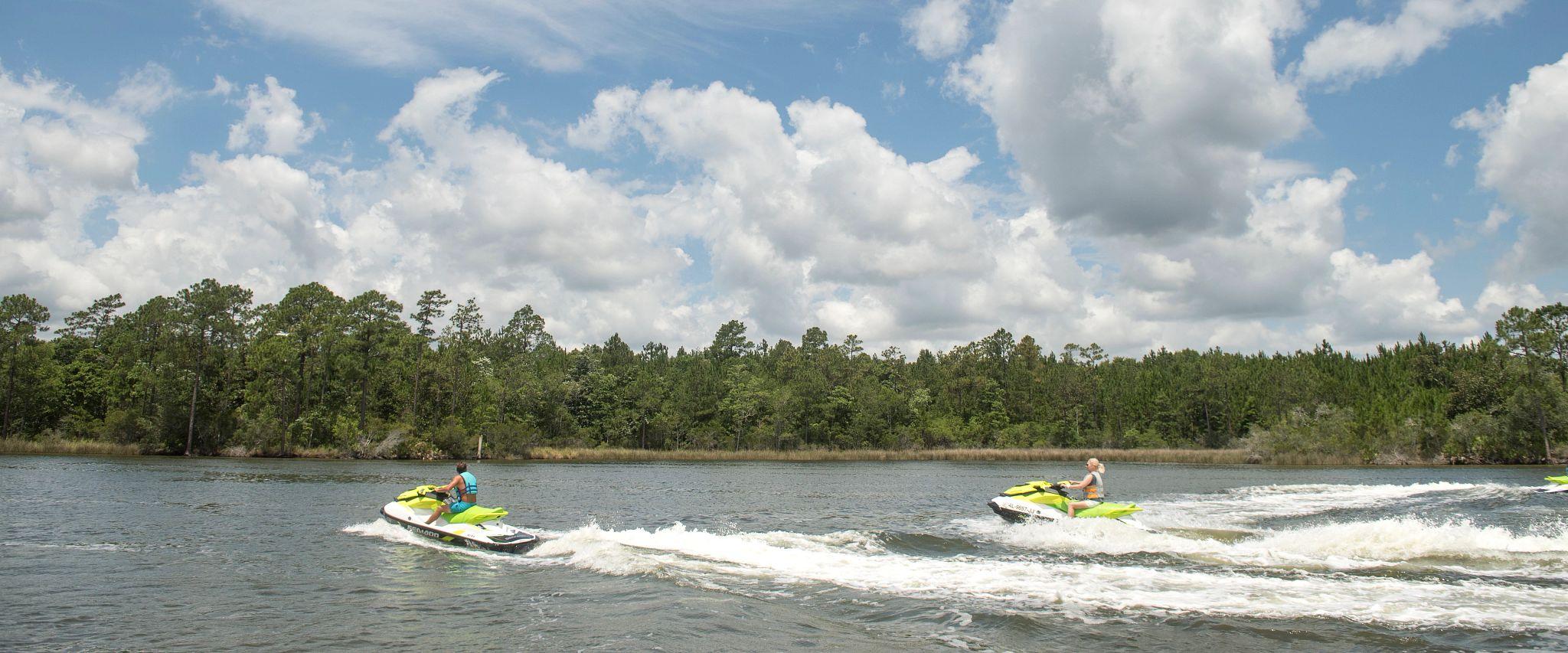Jet skiing in Orange Beach, AL