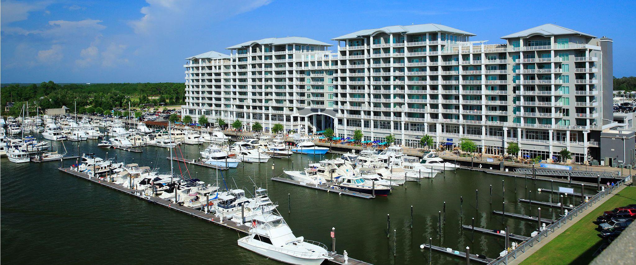 Aerial view of The Wharf Marina