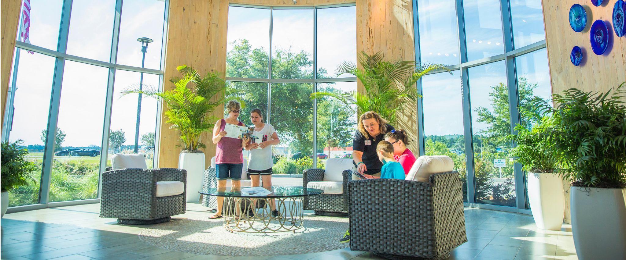 Family at Gulf Shores Welcome Center