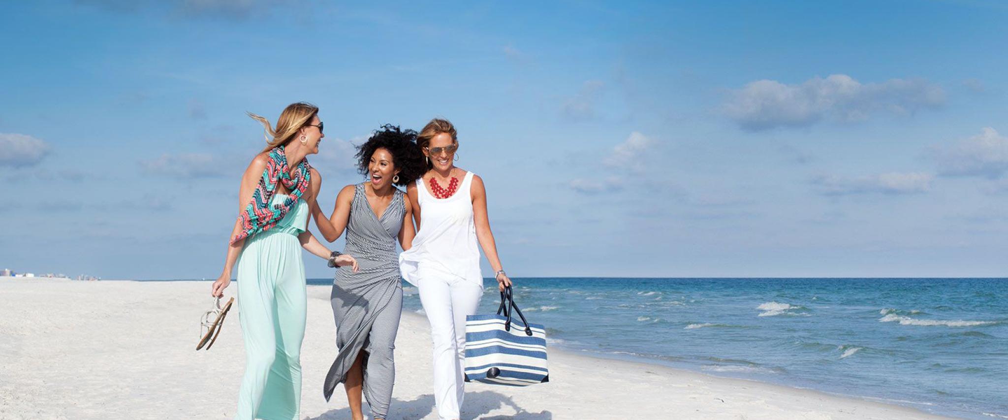 Girlfriends on the beach