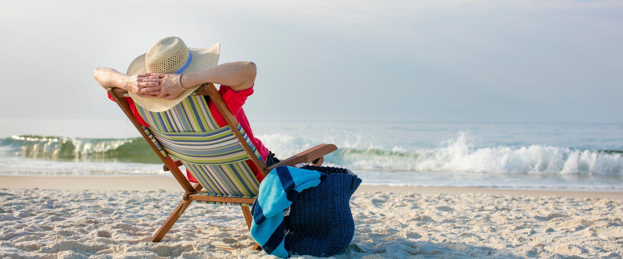 Woman lounging on Alabama's beaches