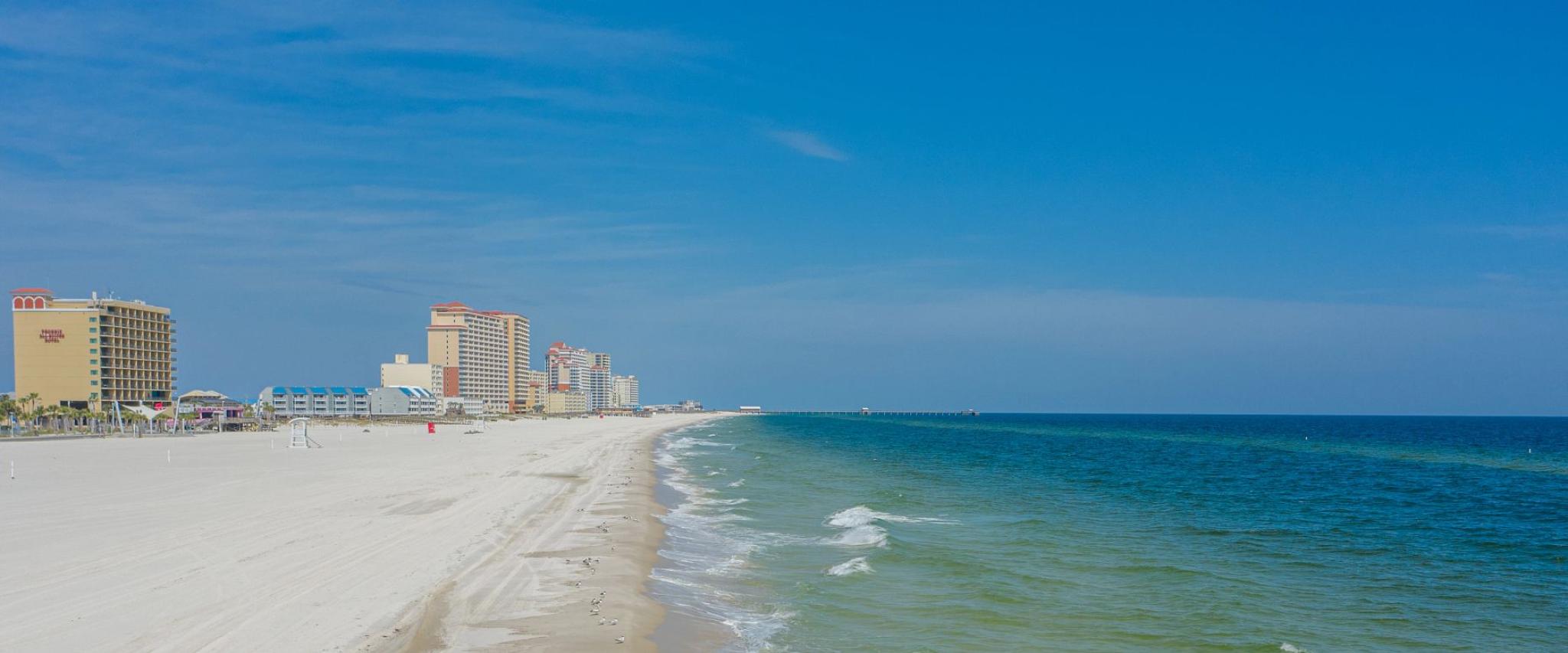Aerial view of Alabama's beaches