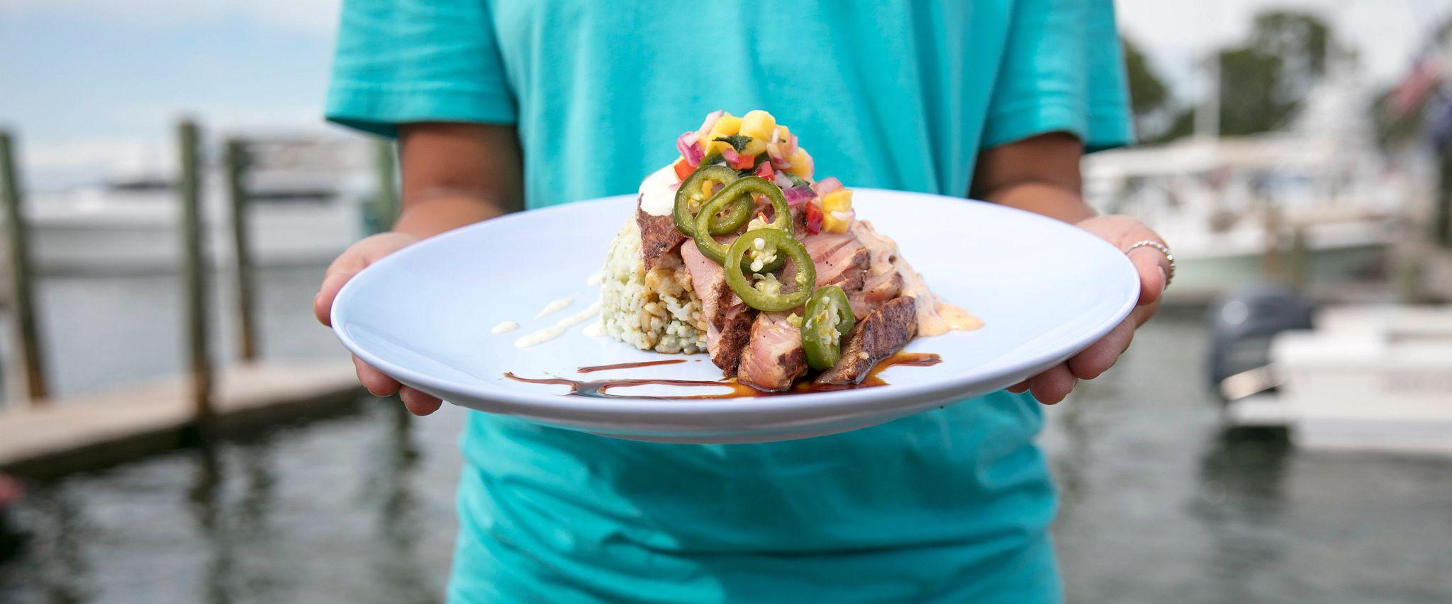 Tuna bowl at OSO at Bear Point Harbor