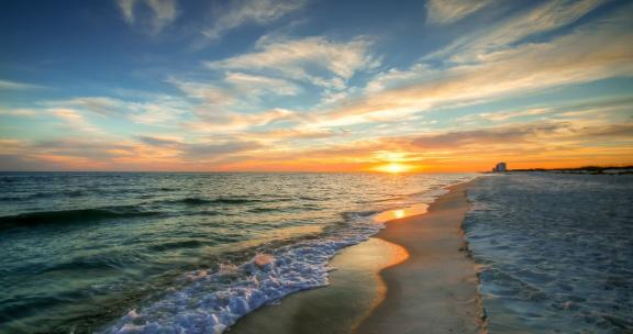 sunset in orange beach al