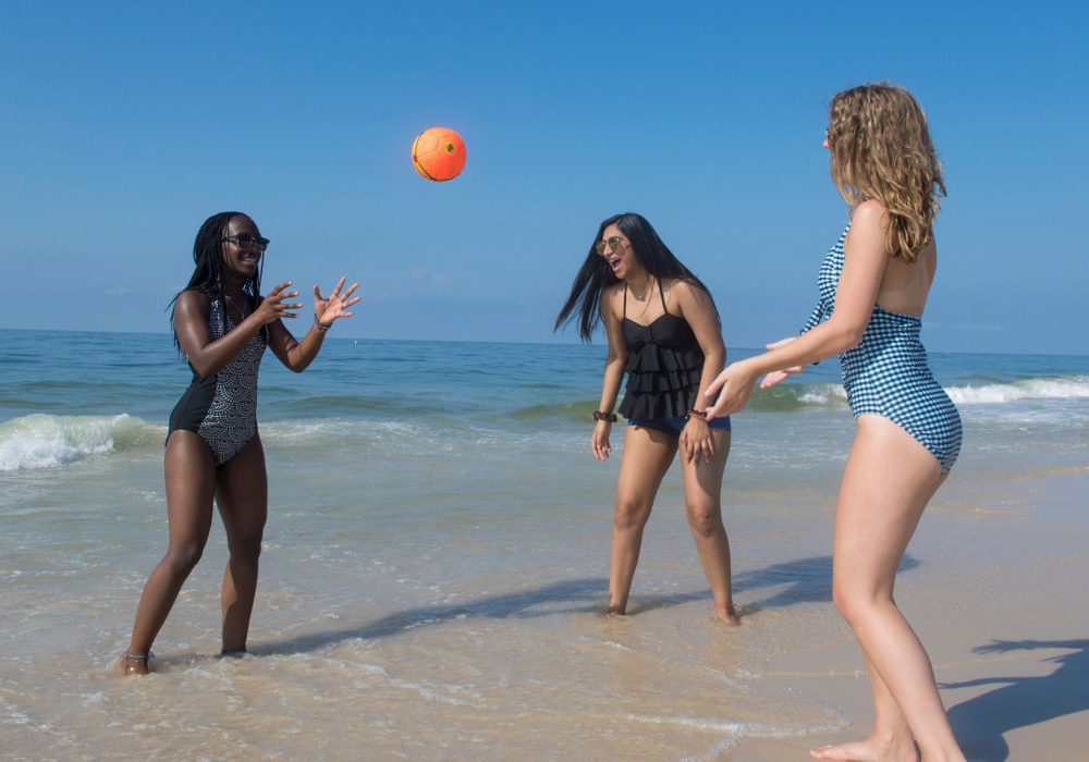 Teens playing on Alabama's beaches