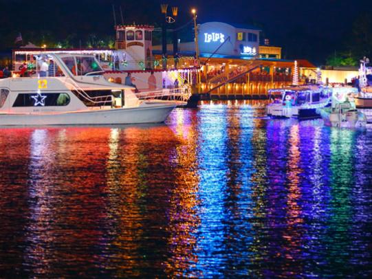 Christmas Lighted Boat Parade in Gulf Shores AL