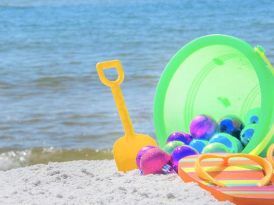 Christmas Oranaments on Alabama's White Sand Beaches