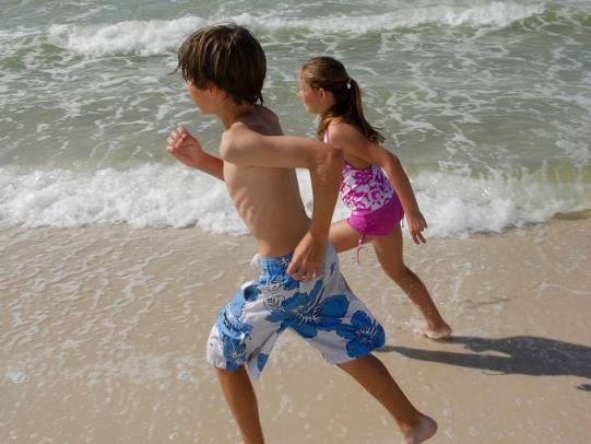 Kids playing in Orange Beach