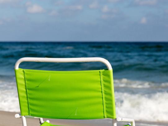Beach chair on Alabama's Beaches