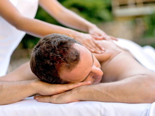 Guy getting Spa Massage