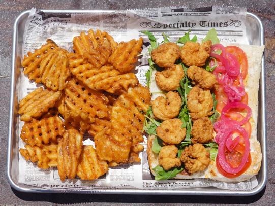 Fresh Off the Boat Shrimp Po'Boy
