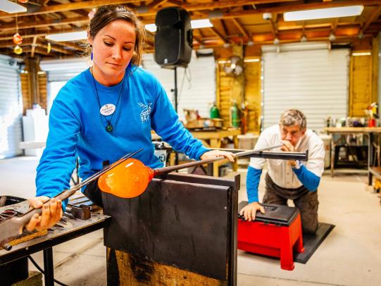 Glass Blowing at the Hot Shop