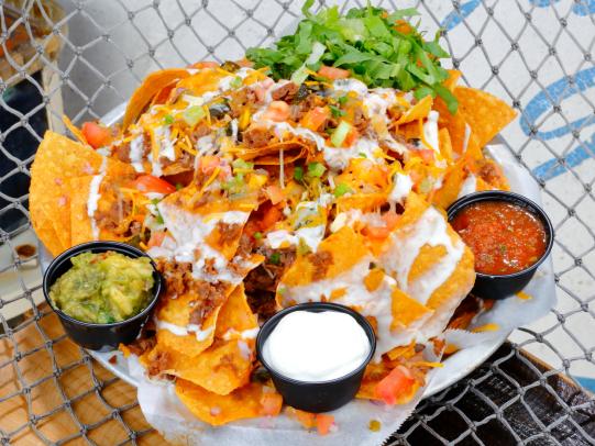 Loaded nachos at The Sloop Restaurant in Gulf Shores