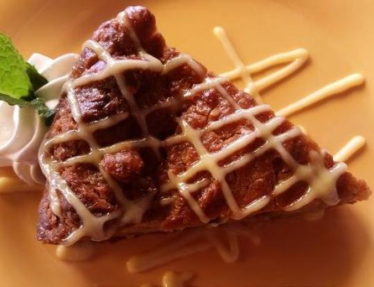 Slice of bread pudding