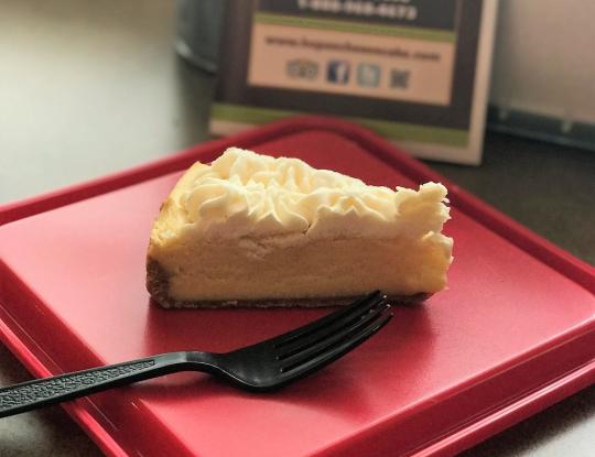 Slice of key lime pie on a plate