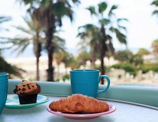 Coffee on the balcony in Orange Beach