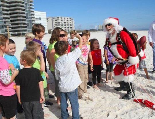 Santa Drop at Flora-Bama in Orange Beach AL