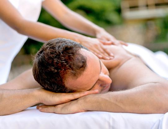 Guy getting Spa Massage