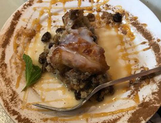 Fin & Fork bread pudding